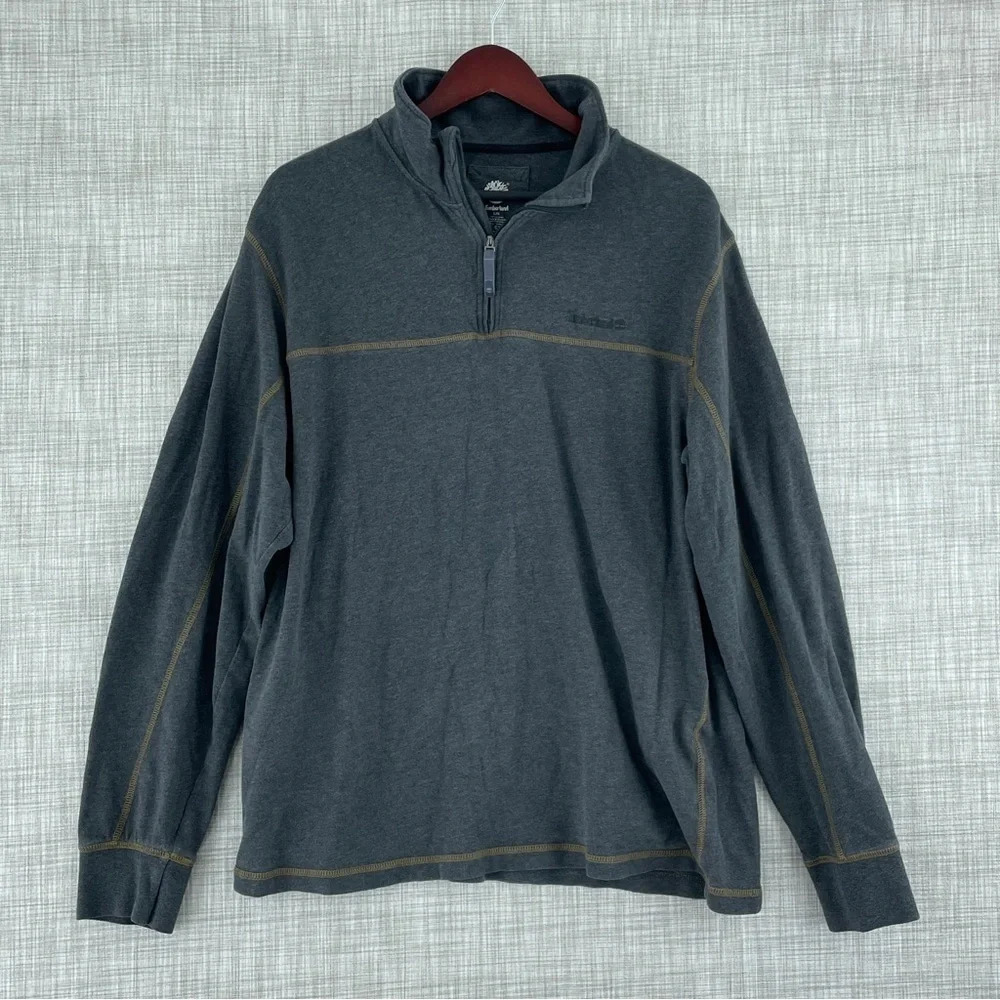 Timberland Mens Size L long sleeve pullover shirt gray 1715